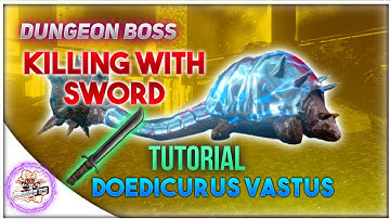 ARK MOBILE - KILLING DUNGEON BOSS WITH SWORD - DOEDICURUS BOSS - Ark survival evolved mobile Android