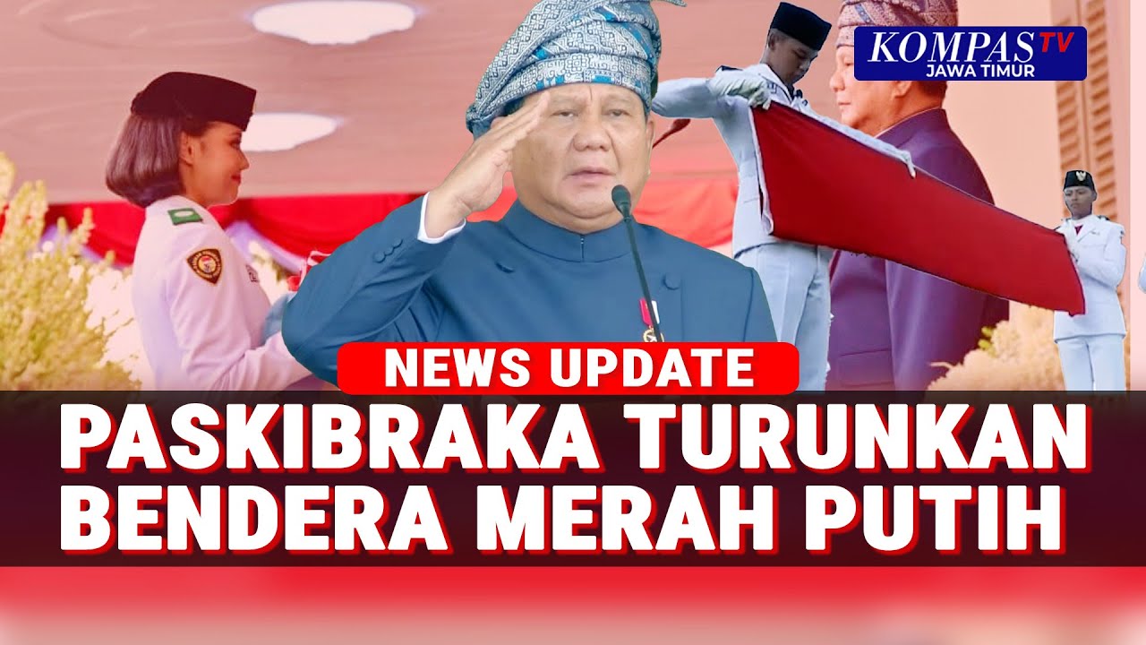 Bikin Takjub! Aksi Paskibraka Turunkan Sang Saka Merah Putih HUT ke-80 RI di Istana Merdeka