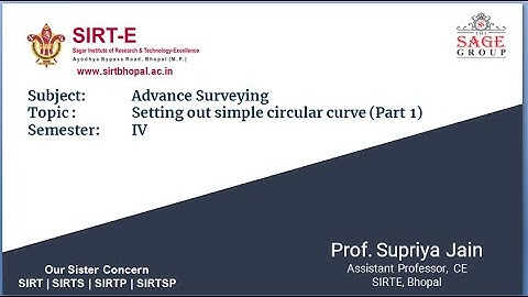 SETTING OUT SIMPLE CIRCULAR CURVE (PART 1) BY LINEAR METHOD