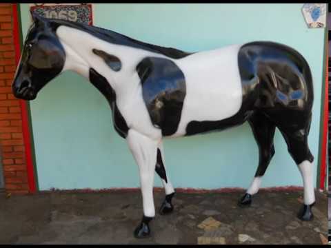 KOMBIUDA Modelo Cavalo Branco Quarto De Milha Esculturas De