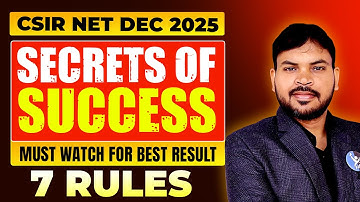 CSIR NET SECRET OF SUCCESS 7 RULE | IFAS
