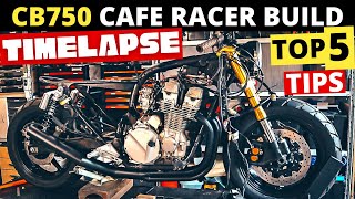 ★ How to Build A Cafe Racer, HONDA CB750 Timelapse || Cafe Racer Garage