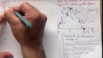 Consider the charges q, q and -q placed at the vertices of an equilateral triangle, as shown in fig
