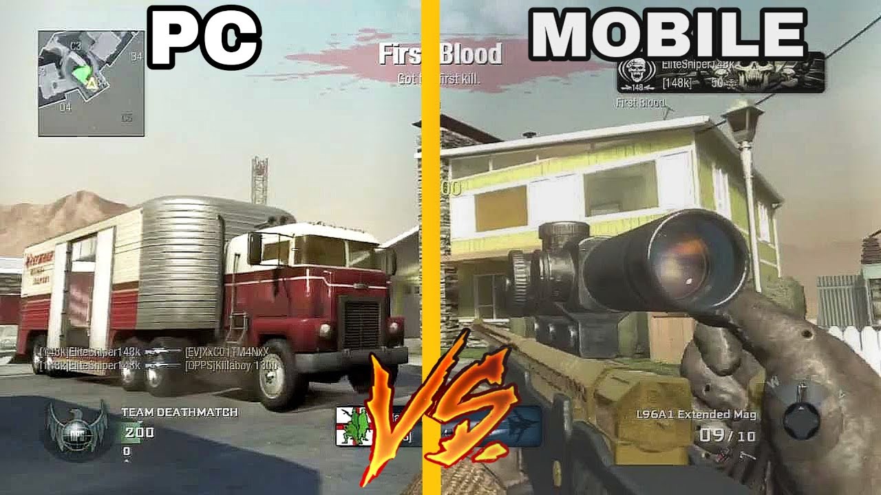 CALL OF DUTY MOBILE VS PC - COD MOBILE VS COD PC ä½¿å‘½å¬å”¤æ‰‹æ¸¸ - 