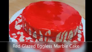 Red Glazed Eggless Marble Cake/ AvanPakasastram / Easy Cakes/Baking screenshot 3
