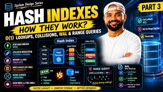 Hash Indexes Explained | O(1) Lookups, Collisions, WAL & Range Queries | System Design Part 3