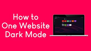 How to dark mode one specific website on Opera GX browser