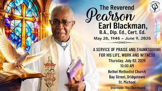 A Service of Thanksgiving for the Life of The Reverend  Pearson