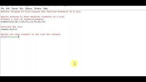 Python Program To Find Largest And Smallest Elements In A List