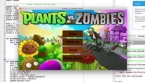 UCLA PIC16 Python Final Project PvZ mini