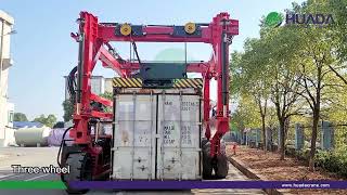ThreeWheel Container Straddle Carrier Site Work and Factory Commissioning