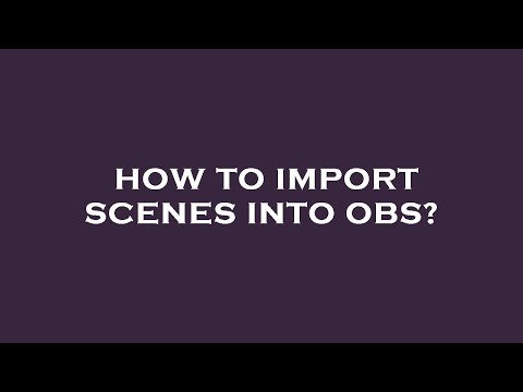 How to import