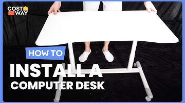 How to Install the Height Adjustable Computer Desk Sit to Stand Table | HW65631 #costway #howto