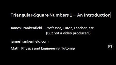 Triangular-Square Numbers - 1