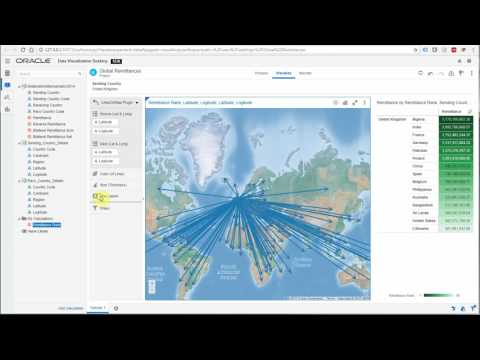 Oracle DV : LinesOnMap Viz Plugin @OracleBITechDemos