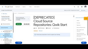 Google Cloud Skill Boost DevOps Essentials Lab-1 [DEPRECATED] Cloud Source Repositories: Qwik Start