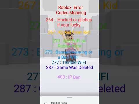 ✨️Roblox Error Codes Meanings✨️