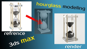 hourglass modeling in 3dsmax-unwrap-material and render