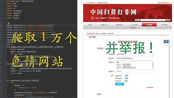 爬取10000个色情网站，并举报！会编程可以有多爽？【python｜编程｜爬虫｜扫黄打非】