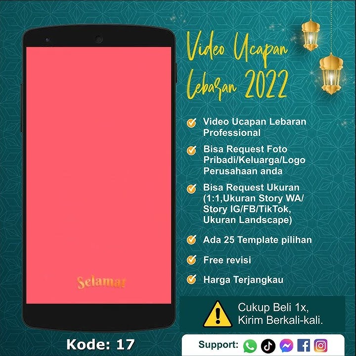 Jasa Video Ucapan Lebaran 2022 | Status WA Ucapan Lebaran | 17