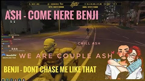 Ash chase Benji like crazy || Ash and Benji || Cute couple || [NoPixel GTA RP]