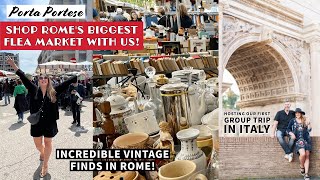 FLEA MARKET SHOPPING IN ITALY! Shop Massive Porta Portese Vintage Market + Thrift In Rome! Part 1