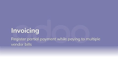 Register partial payment while paying to multiple vendor bills