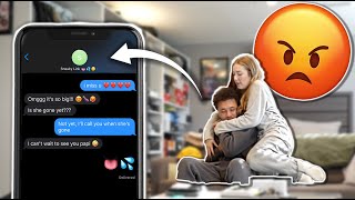 TEXTING ANOTHER GIRL PRANK ON MY GIRLFRIEND!!! 😳