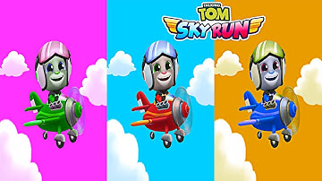Talking Tom Sky Run - 3x Tom - Gameplay, Android