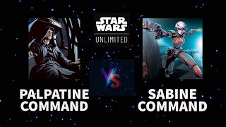 Star Wars Unlimited Locals Gameplay: Palpatine Command vs Sabine Command (3/23/2024)