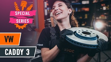 How to change front brake discs on VW CADDY 3 Van [TUTORIAL AUTODOC]