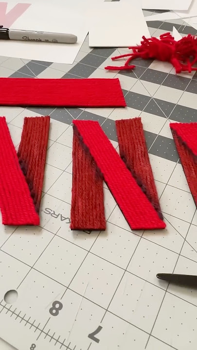 Recreating the Netflix Intro with $30 Worth of Yarn 🧶 #Shorts