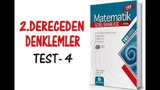 BİLGİ SARMAL #TYT #MATEMATİK 2.DERECEDEN #DENKLEMLER TEST-4 ÇÖZÜMLERİ (2020) #AYT #YKS