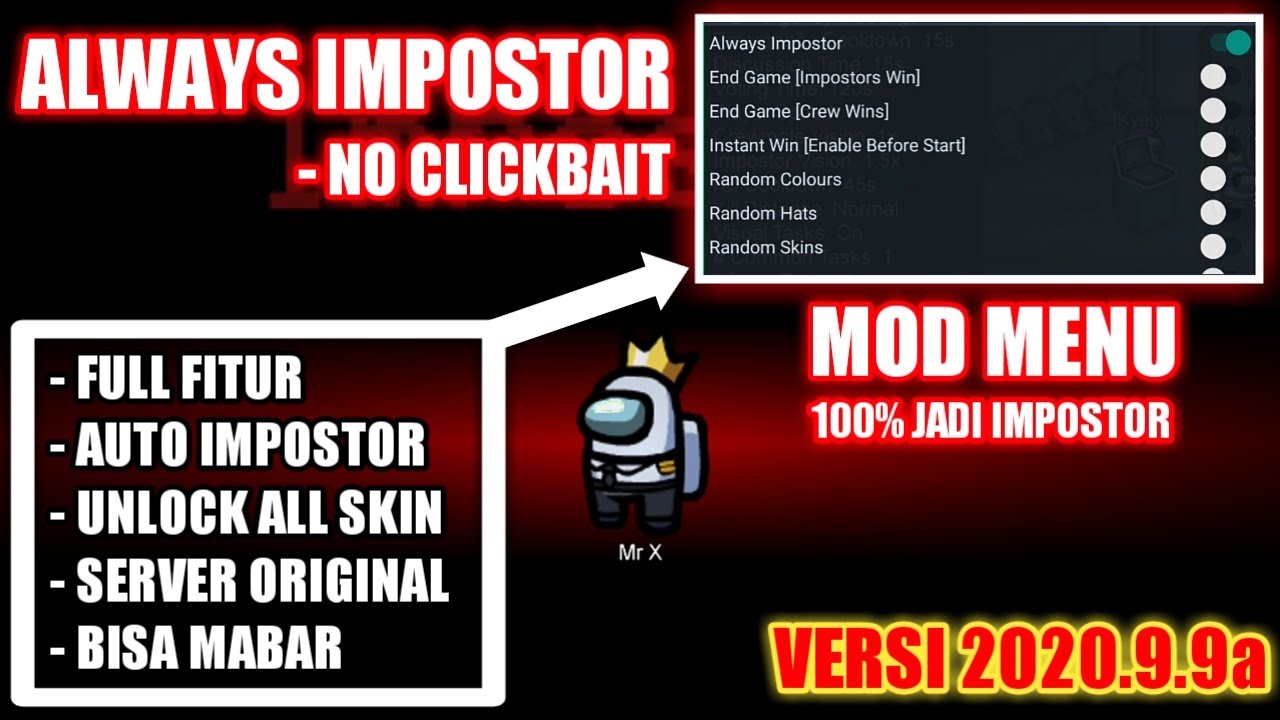 Among Us Mod Apk Always Impostor 100 Work V2020 9 9a Youtube