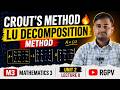 Crout’s Method 🔥 | LU Decomposition Method | M3 Unit 2 Lec 8