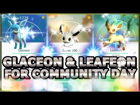 Shiny Leafeon Glaceon In Pokemon Go For Eevee Cd All Eevee Evolution Name Tricks Youtube