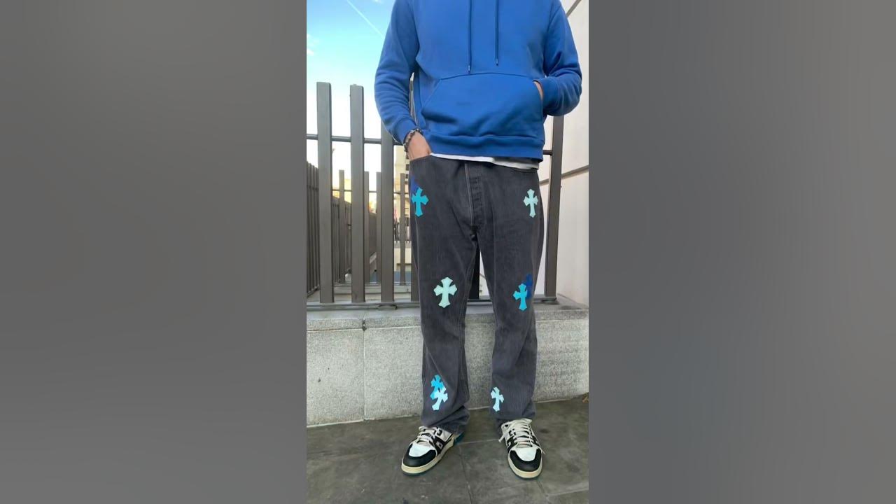 Men’s Chrome Hearts Jeans and Women’s #chromeheart #chromeheartsjeans #chromeheartsfashion 💙🤍