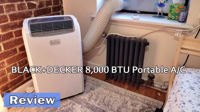 BLACK+DECKER BPT08HWTB Portable Air Conditioner with Heat, 8,000 BTU  SACC/CEC (12,500 BTU ASHRAE), Cools Up to 350 Square Feet, White