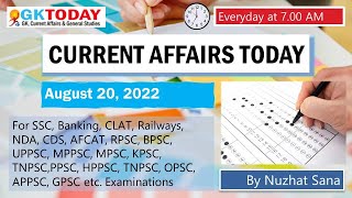 20 August,  2022 Current Affairs in English by GKToday screenshot 2