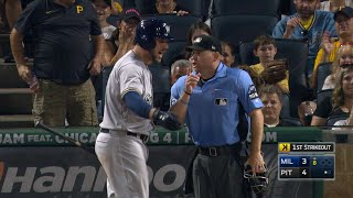 MIL@PIT: Counsell, Shaw get tossed for arguing strike