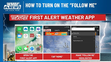 How to turn on "follow me" on the WMBF News First Alert Weather App