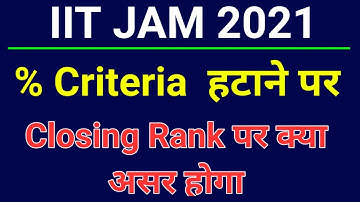 What will be the effect on closing rank iit jam 2021 counselling procedure