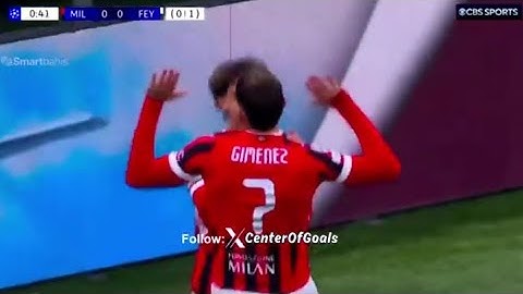 Gol de Santiago Giménez, AC Milan vs Feyenoord (1-0) Goles y Resumen