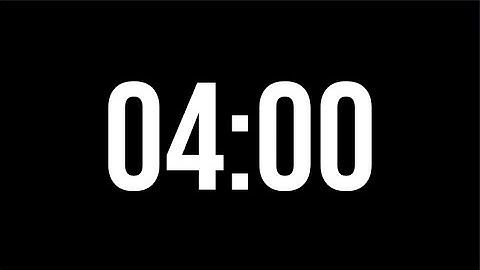 4 Minute Countdown Timer | Minimal