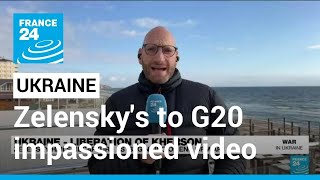 Zelensky delivered an impassioned video appeal to G20 leaders after his visit of liberated Kherson
