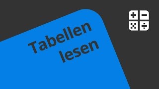 Tabellen kennenlernen und erstellen | Mathematik | Zahlen, Rechnen und Größen