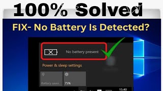 How to fix no battery present windows 10 || solved no bettery detected problem 2023 || Hriant360