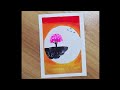How To Daw Moonlight Painting - Step By Step | Acrylic Painting For Beginners 