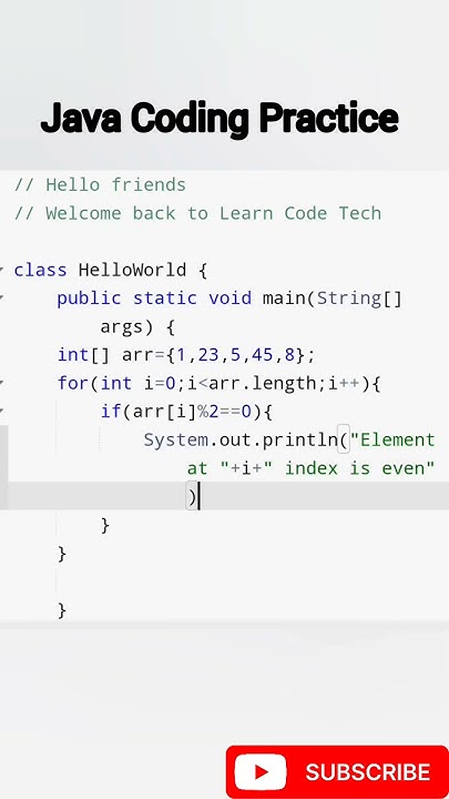 Java Coding problem | java coding practice | java array code - YouTube