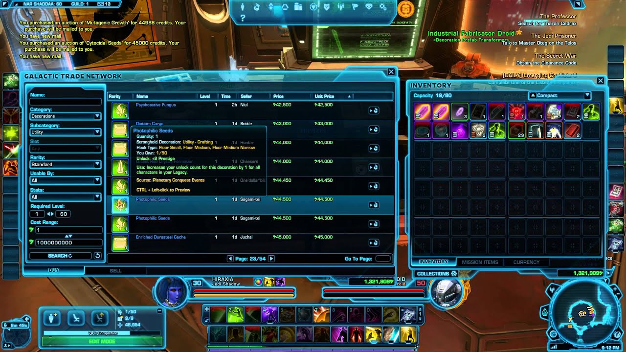 SWTOR Buying Crafting Utilities YouTube